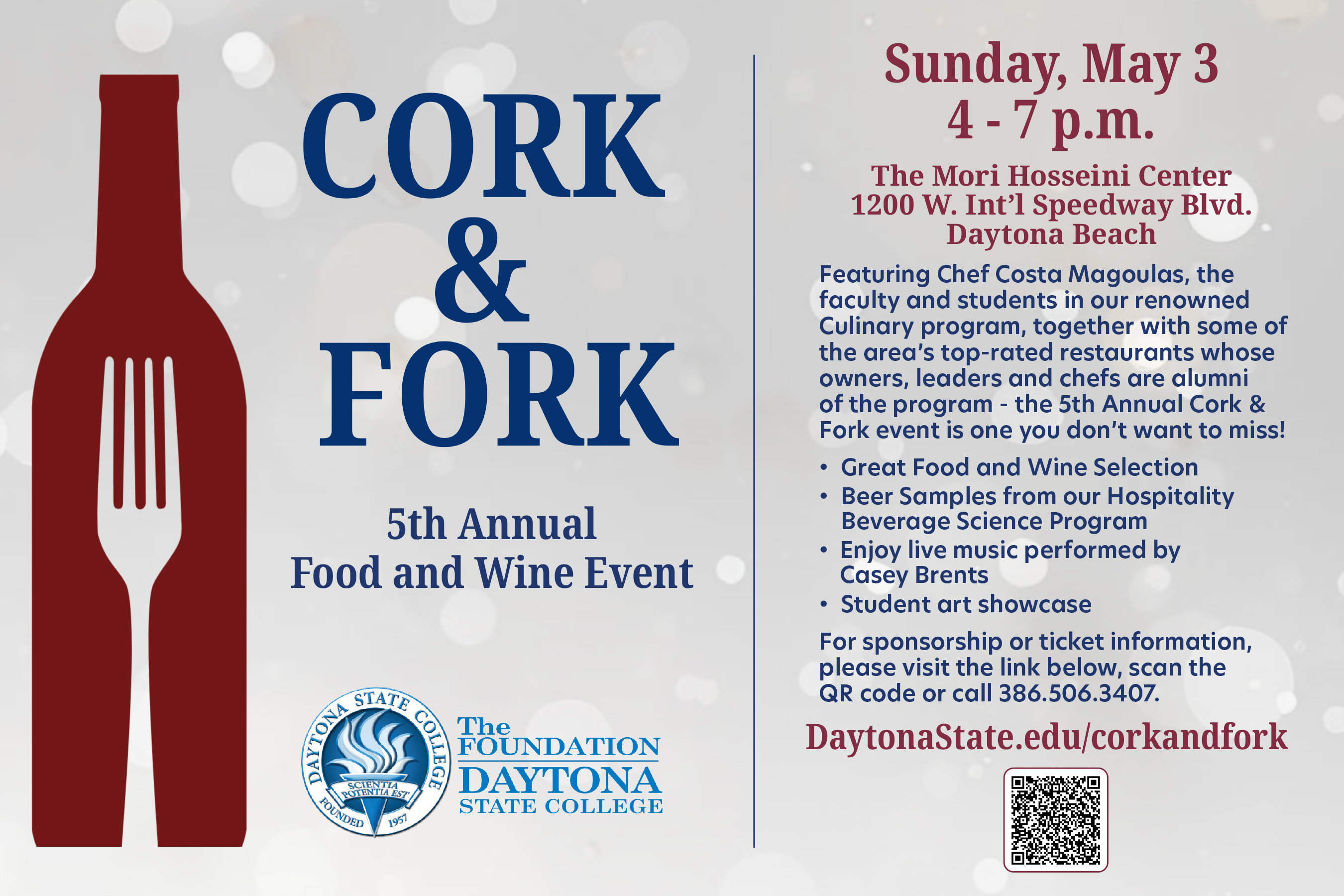 Cork and fork postcard