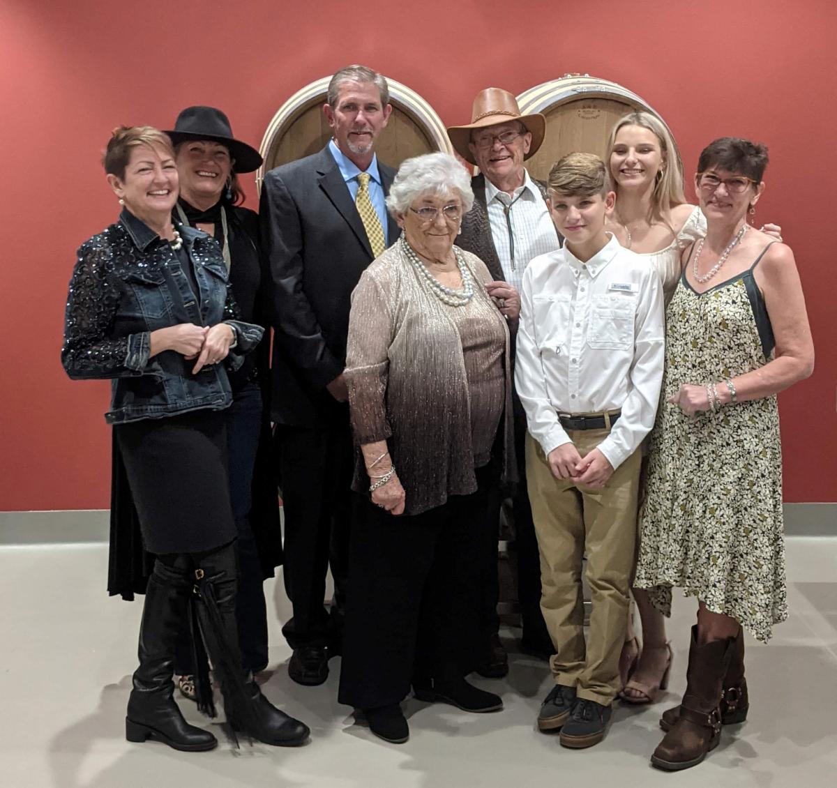 The Lenssen family at the gala (from left): Ann Dashow Lenssen, Emily Lenssen, Will Lenssen, Mary Lenssen, Bill Lenssen, Alex Lenssen, Mary Grace Lenssen and Sarah Lenssen.