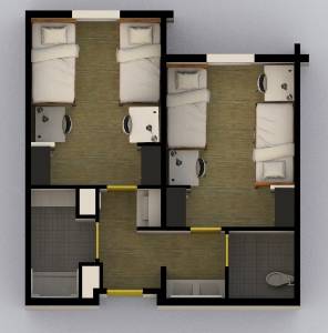 Double Suite Floorplan