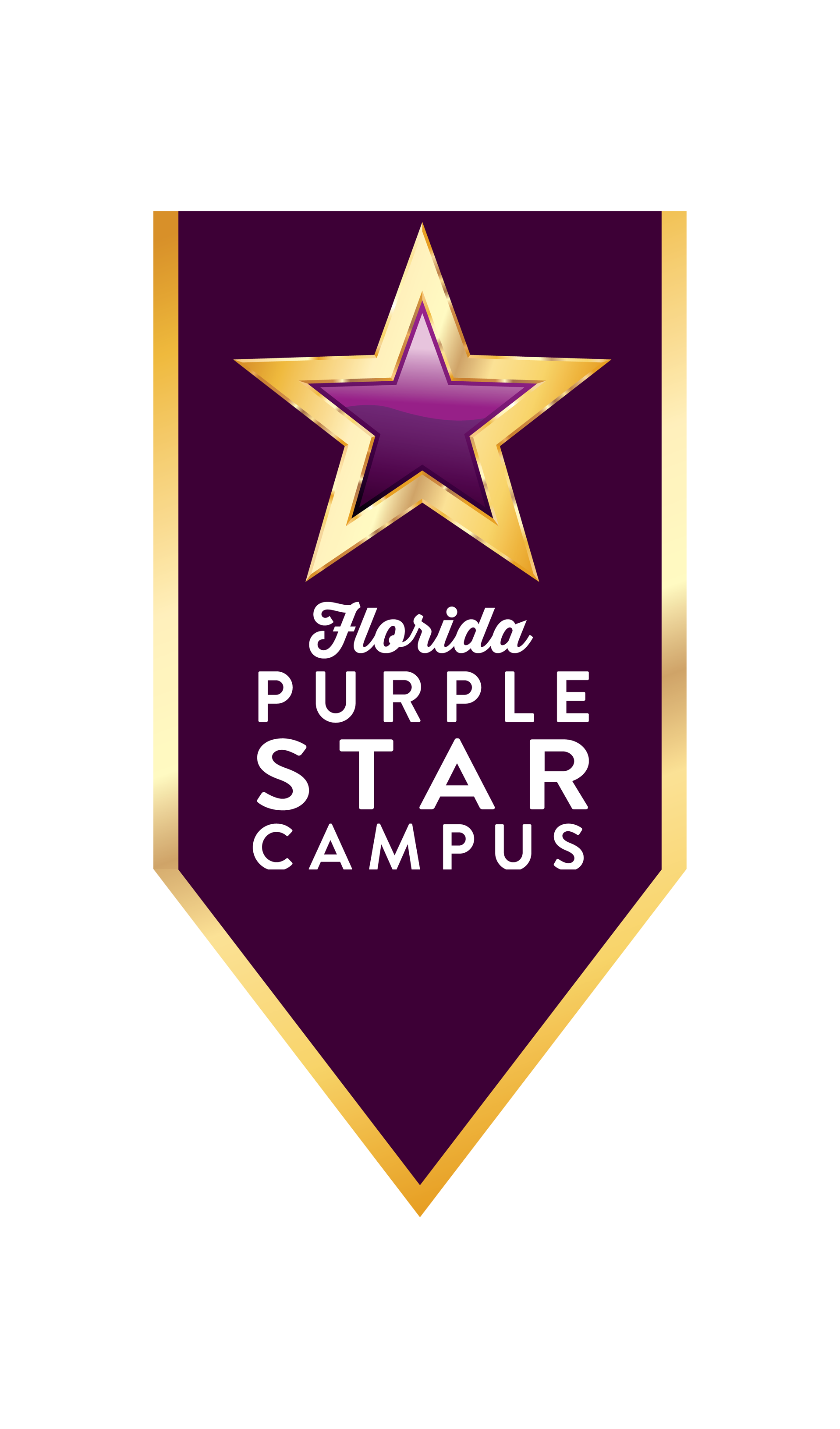 The Florida Purple Star Campus flag graphic. 