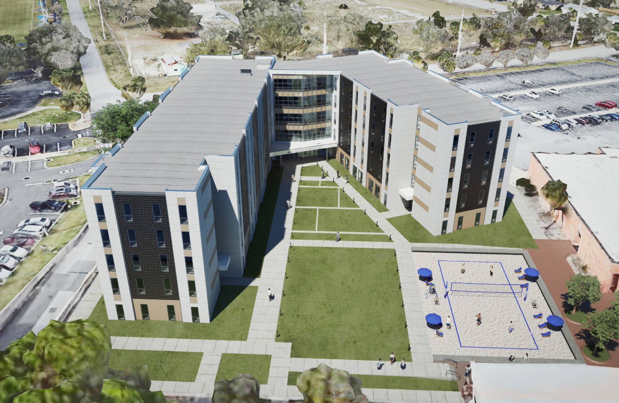 DSC's second residence hall rendering